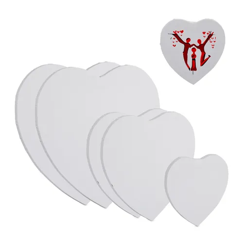 Leinwand Herzleinwände Malleinwand Blankoleinwand 3 Größen MDF Leinwand Set