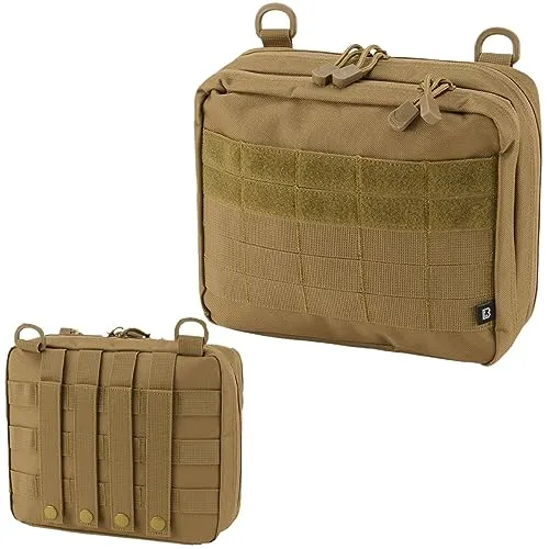 Brandit Molle Operator Pouch camel Gr. OS - Robuste Rucksack-Zusatztasche aus 600DEN Polyester mit 4 PALS-Befestigungsschlaufen, ideal für Beruf, Freizeit und Sport. Bietet vielseitigen Stauraum mit mehreren Fächern und individueller Fixierung.