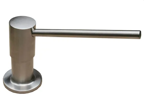 Systemceram Spülmittelspender Edelstahlfinish 00904 - Eleganter Spülmittelspender aus Edelstahl mit 500 ml Füllmenge, von oben befüllbar und ideal für eine Ø 35 mm Lochbohrung.