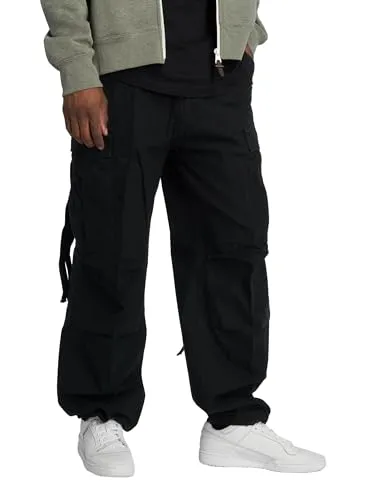 Brandit Herren M65 Vintage Pants Cargo Freizeithose, Schwarz, Größe S - Robuste Cargo-Hose im M65 Army-Style aus weichem Baumwollstoff. Ideal für Freizeit und Arbeit mit vielen praktischen Taschen und verstellbarem Bund für optimalen Tragekomfort.