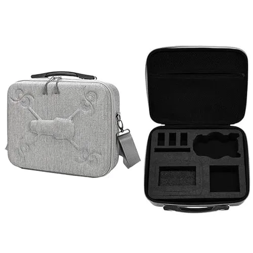 Wigento Für DJI Mini 5 Pro stoßfeste Tragetasche fallresistente Aufbewahrung Grau