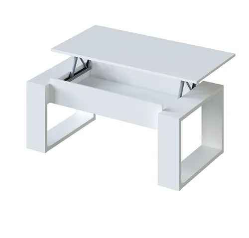 Höhenverstellbarer Couchtisch Nova in Artik-Weiß – 105x45x55 cm - Der Couchtisch 