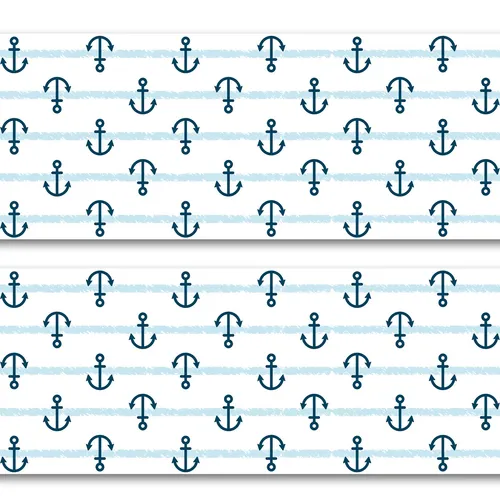 Bordüre 15cm x 200cm Selbstklebend Kinderzimmer Wandtattoo Y033-22 Maritim Anker