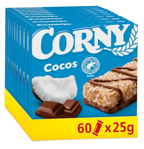 Müsliriegel | Corny Classic Cocos | Mit Kokos und Schokolade | Multipack 60x25g