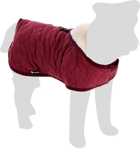 Flamingo Hundemantel Winter – Koda Bordeaux – 30cm - Winterjacke für Hunde, wasserabweisend mit Fleece-Innenfutter für optimalen Komfort und Sicherheit. Reflektierende Elemente sorgen für Sichtbarkeit in der Dunkelheit.