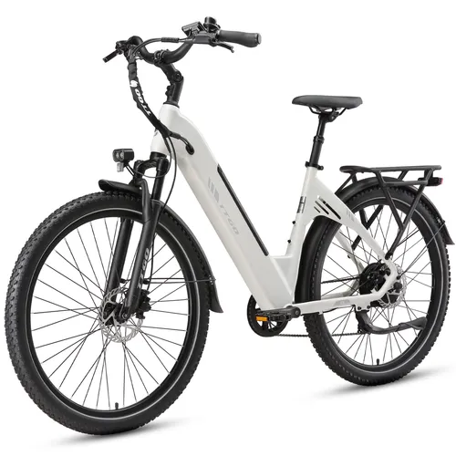 E-Bike Cityrad 28 Zoll mit 70 Nm Hinterradmotor – Weiß von VANKEL
