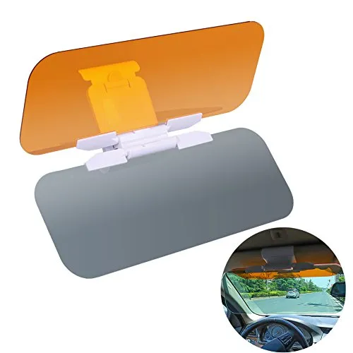 Auto Blendschutz 2 in 1 Tag Und Nacht Fahren Sonnenblende mit Einstelltaste Blendschutz Anti-UV Abblendbar