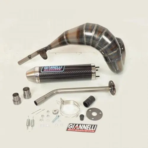 Giannelli Auspuffanlage, Vorschalldämpfer und Carbon-Endschalldämpfer, für Motorrad Beta 50 RR Enduro 2012