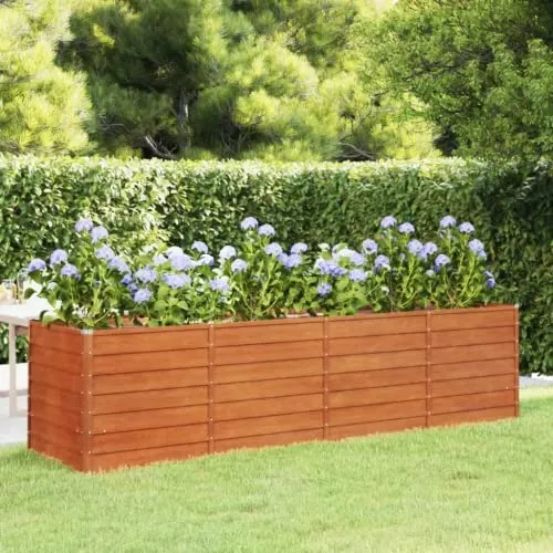 vidaXL Hochbeet aus Cortenstahl - Hochbeet für Garten, Balkon und Terrasse, langlebig und wartungsarm dank korrosionsbeständigem Cortenstahl, ideal für Kräuter und Gemüse.