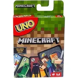 Mattel games UNO Minecraft - Familienspiel ab 7 Jahren, kreativer Spielspaß für die ganze Familie und Minecraft-Fans