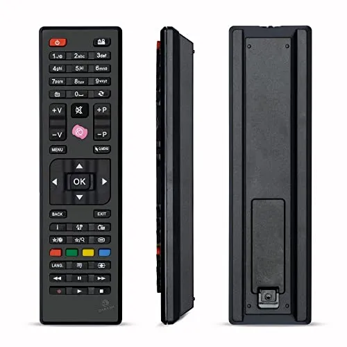 Dakana Fernbedienung für Telefunken RC4875 / RC 4875 Finlux Vestel Edenwood 4K Ultra HD mit YouTube Netflix Tasten Fernseher Receiver TV vorkonfiguriert und sofort einsatzbereit