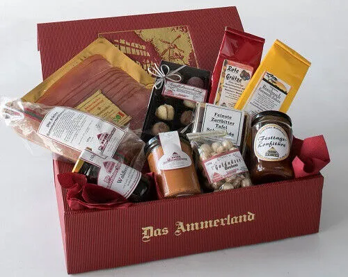 Geschenkkorb Festtags-Präsent Nr. 44 - Spezialitäten Schinken, Mettwurst, uvm.