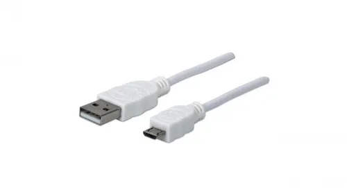 Kabel USB A-Microb M/M 0,6M USB2.0 Hi-Speed Biały ICOC MUSB-A-006W