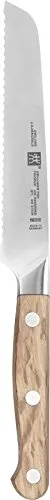 Zwilling Brotmesser »Pro Wood« - silber, ergonomischer Griff - Küchenmesser mit 20 cm Klinge aus rostfreiem Spezialstahl, ergonomischer Drei-Nieten-Steineichengriff für komfortables Schneiden und maximale Langlebigkeit.
