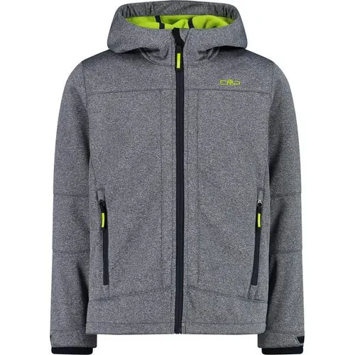 CMP Softshelljacke Grau Größe 128 für Kinder - Funktionsjacken für Kinder mit ClimaProtect-Technologie, wasserdicht und atmungsaktiv, ideal für Outdoor-Aktivitäten.