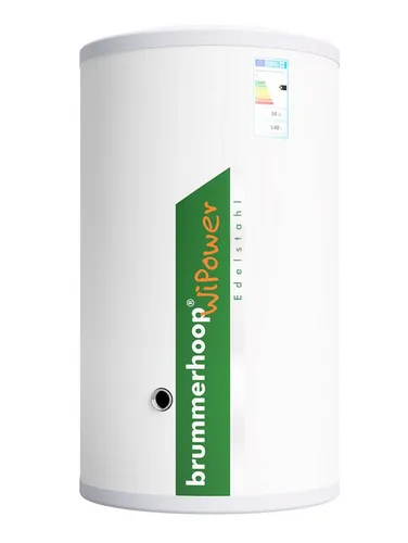 Brummerhoop WiPower 300 pv – Edelstahlspeicher (283 Liter) - Warmwasser-Wärmepumpe mit Photovoltaik-Anbindung, hoher Energieeffizienz und hygienischem Edelstahl für maximale Lebensdauer und minimalen Wartungsaufwand.