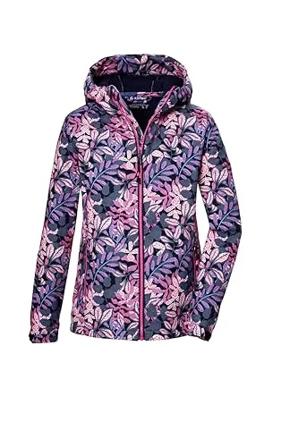 KILLTEC KOS 135 GRLS SFTSHLL JCKT - Funktionsjacke für Mädchen, wind- und wasserabweisend mit 10.000 mm Wassersäule, ideal für aktive Kids bei jedem Wetter.