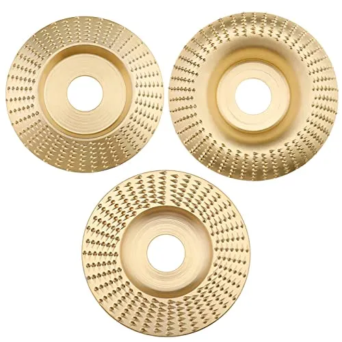 ECSiNG 3-teiliges Holzschnitzscheiben-Set, Holzschleifscheibe, Drehscheibe, Schleifen, Holzbearbeitung, Schnitzen, Schleifscheiben, Werkzeuge für Holzschälen, Schleifen, Schnitzen