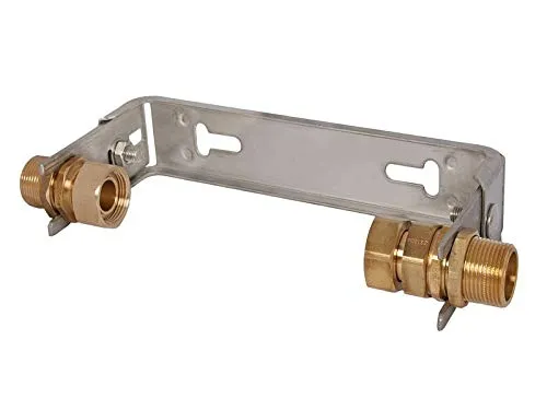JS Wasserzähler-Bügel für Hauswasserzähler QN 6, DN 1 1/4 Zoll mit Baulänge 260 mm - verstellbar - edelstahl