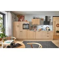 pino Küchenzeile 340 cm Eiche Aviva mit Elektrogeräten - Gestalte deine Traumküche mit der pino Küchenzeile! Individuell gefertigt, inklusive hochwertiger Elektrogeräte und praktischem Stauraum. Einfacher Aufbau dank vormontierter Schränke und bebilderter Anleitung. Bestelle jetzt!