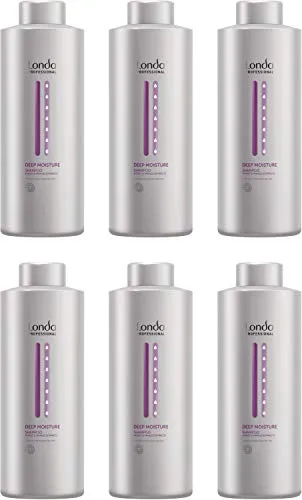 Londa Deep Moisture Shampoo 6x1000 ml - Feuchtigkeitsspendendes Shampoo für trockene Haare, sorgt für intensive Pflege und Geschmeidigkeit, ideal für die tägliche Anwendung.