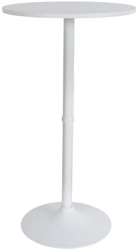 furnicato Stehtisch Rund 60 cm weiß