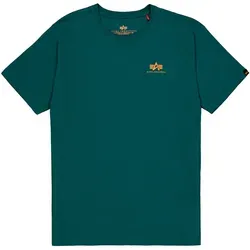 Alpha Industries Herren Backprint T-Shirt - Force Green, L - Hochwertiges T-Shirt für Herren im Regular Fit mit 160 g/m² Grammatur und stylischem Plastisol Druck auf der Brust - ideal für den lässigen Look.