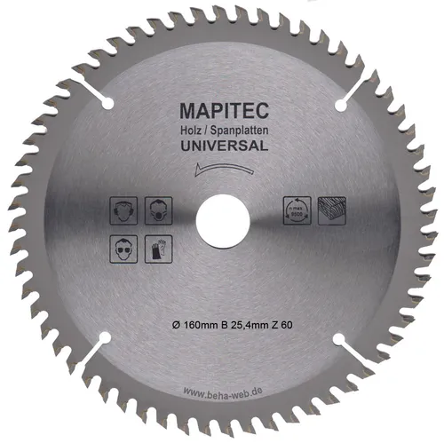HM Sägeblatt Universal Kreissägeblatt Ø 160 für Weichholz, Hartholz, Spanplatten