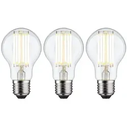 Paulmann 29220 Eco-Line Filament 230V LED Birne E27 3er-Pack 1055lm 5W 3000K Klar