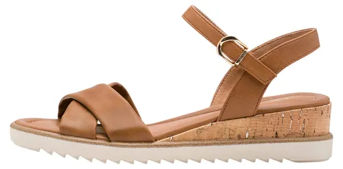 Tamaris Sandalette 1-28106-42 305 - Wanderschuhe mit 4.5 cm Keilabsatz, runder Schuhspitze und TOUCH-IT-Technology für optimalen Tragekomfort und Dämpfung. Ideal für lange Spaziergänge!