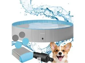 tectake® Hundepool Nele, reißfestes PVC-Gewebe von tectake