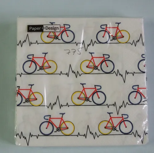 Servietten Fahrräder bunt Herzschlag Herzfrequenz  1 Packung OVP ANGEBOT  E 20
