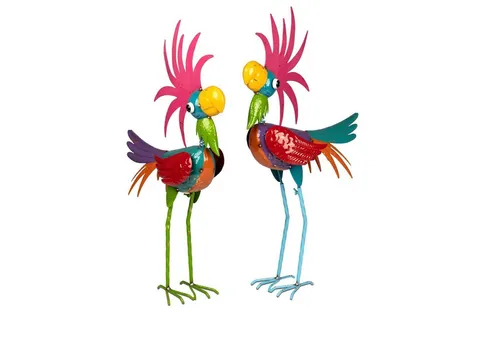 formano Dekofigur Sommerzeit - Stehender Vogel, 73cm, Mehrfarbig - Bunte Dekofigur aus Metall mit Wackel-Kopf, ideal für den Außenbereich. Höhe 73cm, verleiht jedem Garten eine fröhliche Note. Witterungsbeständig, jedoch nicht frostsicher.
