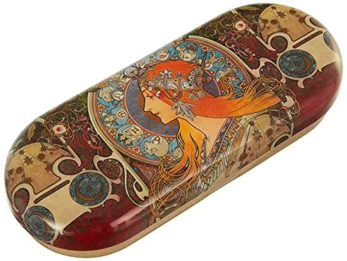 Fridolin 18667 Brillenetui Art Nouveau - Zodiak, Metall, bunt, 16 x 6.6 x 2.8 cm