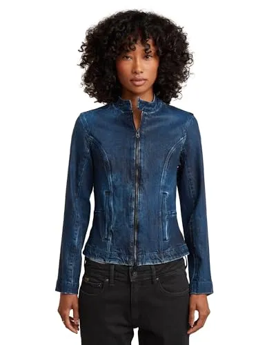 G-STAR Langarmshirt Moto Slim Overshirt blau S (36) - Stylisches Langarmshirt in faded cerulean skin für lässige Outfits. Mit hochwertigem Materialmix für hohen Tragekomfort und pflegeleicht bei 30°C.