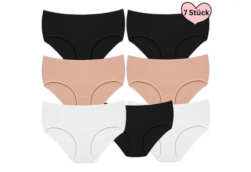 Dominant Taillenslip Damenunterwäsche bequem (7er-Set) aus elastischer Baumwolle