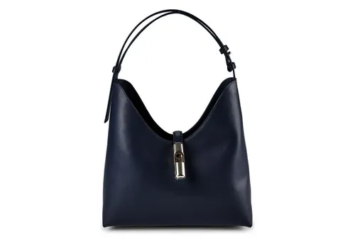Furla Goccia Schultertasche aus Leder 30 cm in Blau - Elegante Schultertasche aus hochwertigem Leder, ideal für den täglichen Gebrauch. Mit praktischem Design und stilvollem Look, perfekt für jede Gelegenheit.