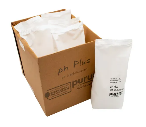 purux Poolpflege pH Plus Granulat 6kg, pH Heber pH Stabilisator, (6x 1kg pH Plus), 6x 1kg pH Plus