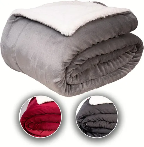 Komfortec Kuscheldecke 240x220 cm - Oeko-TEX zertifizierte Flauschdecke in modernem Grau, ideal für alle Jahreszeiten und pflegeleicht – maschinenwaschbar und trocknergeeignet.