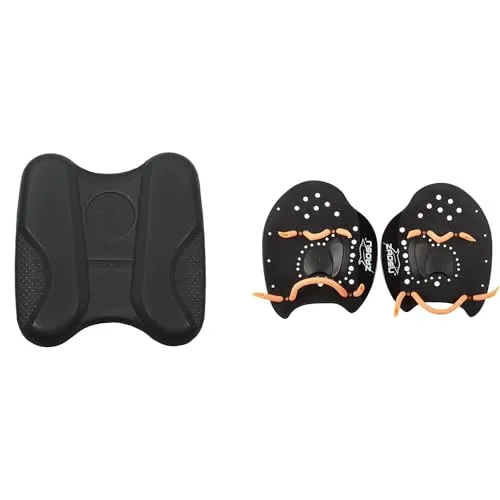 ZAOSU Trainings-Set Performance Pull-Kick & Hand Paddles für Schwimmen & Triathlon, Farbe:schwarz, Größe:M (Orange)