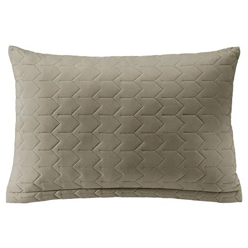 Aqua-Textil Dreamlike Zierkissen 40 x 60 cm Taupe Mikrofaser Dekokissen leichte Wattierung Steppkissen