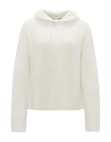 OPUS Damen Kapuzenpullover PIDLONA Loose, Flauschige Textur Milk, Größe 36 - Kapuzenpullover für Damen, stilvoller Komfort mit flauschiger Textur und weiten Schnitt für vielseitige Kombinationen, ideal für den Alltag.