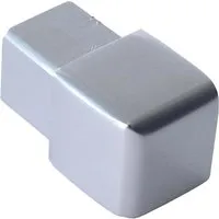 Dalsys Endstück Quadratprofil 10mm Alu Eloxiert Chrom Glänzend
