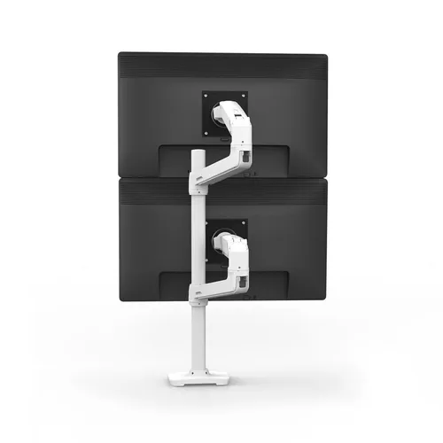ERGOTRON 45-509-216 LX Dual Stacking Arm, Tall Pole - Monitor Halterung für ergonomisches Arbeiten, ermöglicht die flexible Anordnung von zwei Monitoren und spart wertvollen Platz auf dem Schreibtisch.