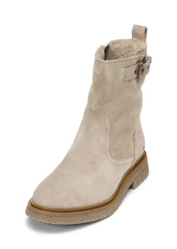 Stiefel MARC O'POLO mit flauschigem Warmfutter, Damen, Gr. 41, grau (taupe) - Wanderschuhe aus softem Velours-Rindleder mit flauschigem Warmfutter und atmungsaktiver Innensohle. Ideal für winterliche Outfits und hohen Tragekomfort.