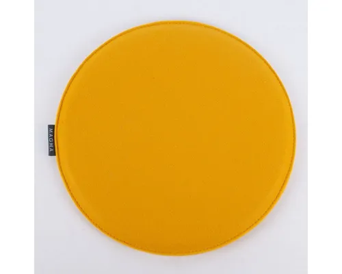 SCHÖNER LEBEN. Stuhlkissen Magma Stuhlkissen AVARO Filz rund senf gelb 35x2cm