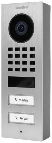 DoorBird D1102V IP Video Türstation mit 2 Ruftasten - Bauen & Renovieren – Smarte IP Video Türstation aus V2A Edelstahl, ermöglicht Kommunikation mit Besuchern über Smartphone, auch von unterwegs!