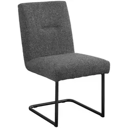 SetOne by Musterring Schwingstuhl - Eleganter Esszimmerstuhl in Anthrazit - Stühle: SetOne by Musterring Schwingstuhl in Anthrazit und Schwarz, bietet individuelle Stoff- und Typenauswahl für stilvolle Esszimmergestaltung.