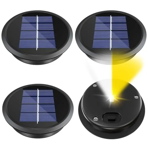 Stück 8.5 cm Solarleuchten Ersatz Top, Solarpanel Ersatz für Außenlichten | Ersatz Solarmodul Deckel für Solarlampen,Wasserdichte Led Ersatzteile für Gartenleuchten, Garten Deko, DIY Außenlaternen 4