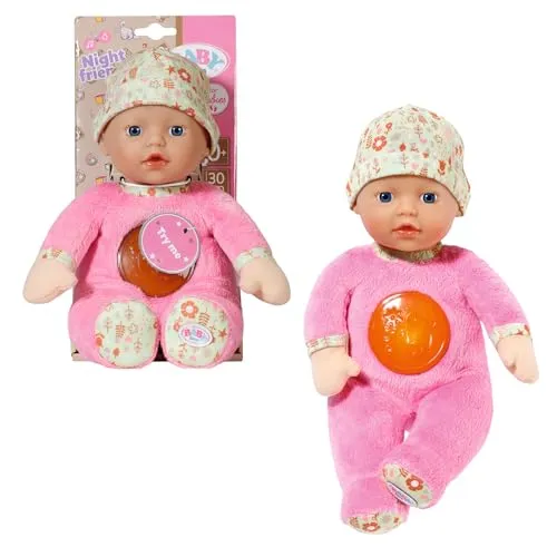 BABY born Nightfriends for babies 30cm, weiche Stoffpuppe mit Nachtlicht und Spieluhr zur Einschlafhilfe ab 0 Monaten, 832264 Zapf Creation